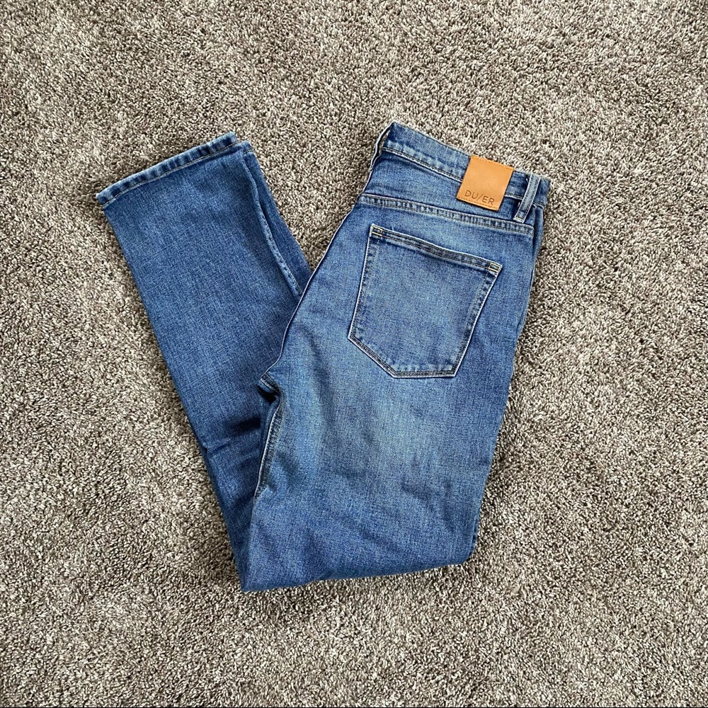 DUER Midweight Denim High Rise Straight SZ 29 GREAT condition
